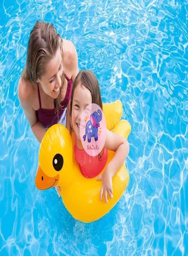 KidsZeeNie® Inflatable Swimming Tube Ring for Kids | Anti-Flip Pool Floater for Toddlers| | Fun Animal-Themed Swim Trainer for Water Play | Summer Beach & Lake Adventures-3-6 Yrs (33IN) (Duck) - Image 5